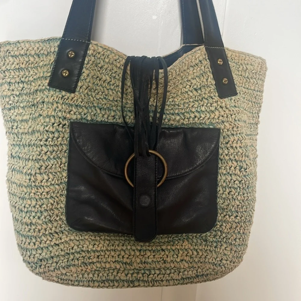 Free People En Riva Raffia Tote - Picture 2 of 8